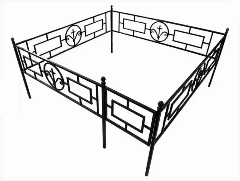 Эскиз оградки на кладбище