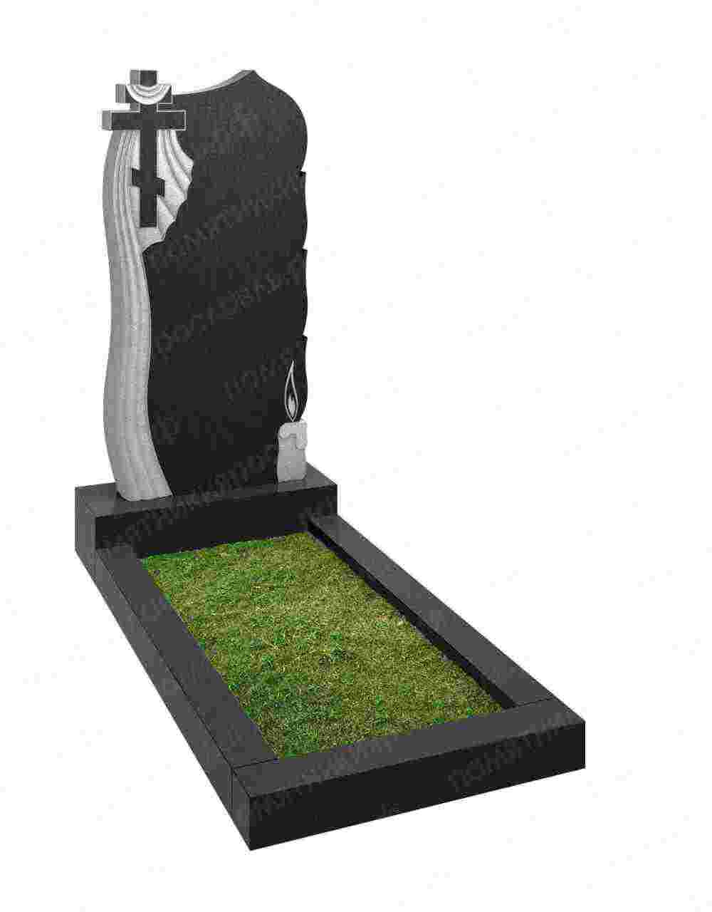 Памятник на могилу крест река