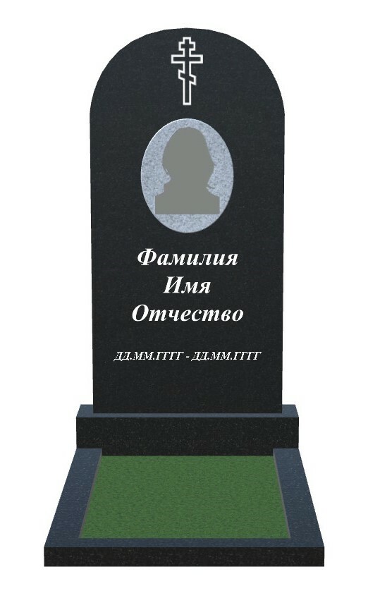 Памятник на могилу вертикальный Памятник с керамогранитной вставкой