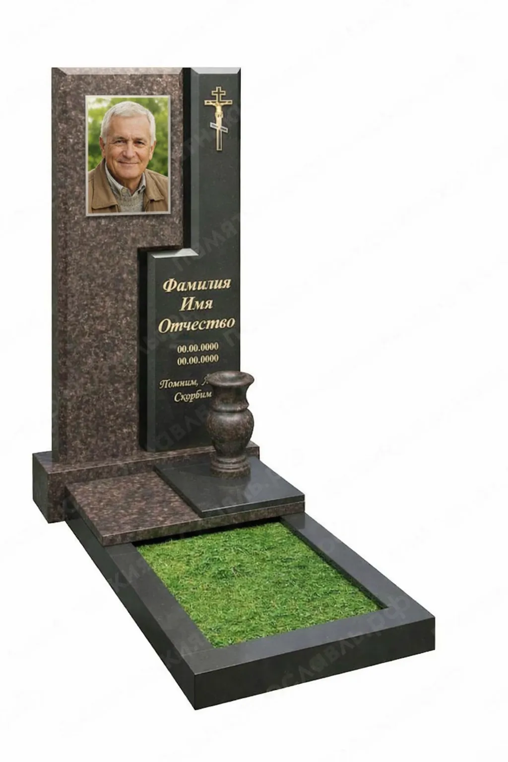 Составной памятник из гранита
