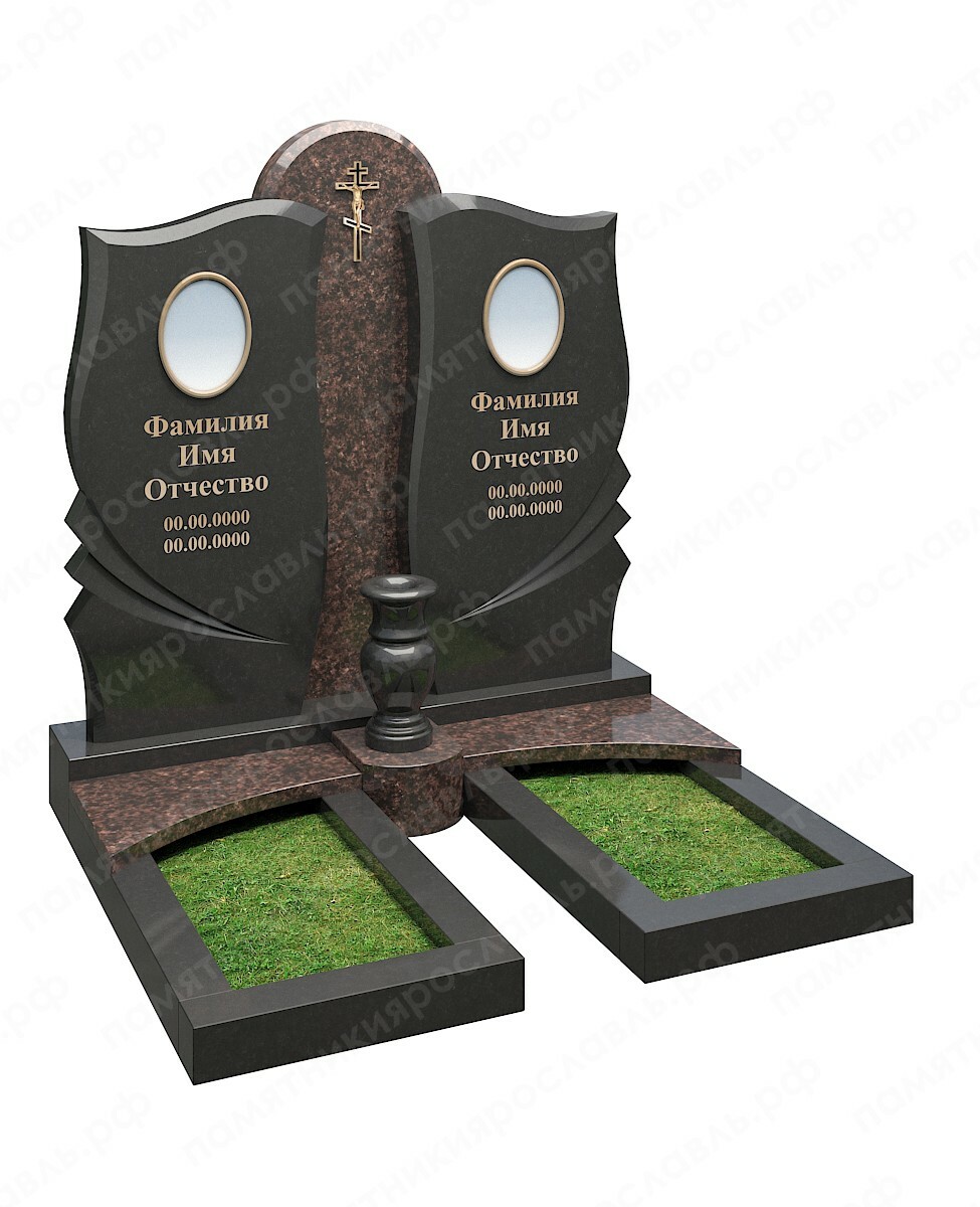 Составной памятник из габбро-диабаза и Дымовского гранита