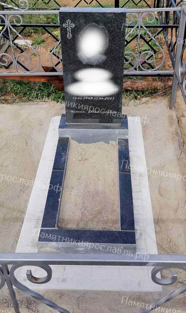 Одинарная ритуальная плита Благоустройство захоронения