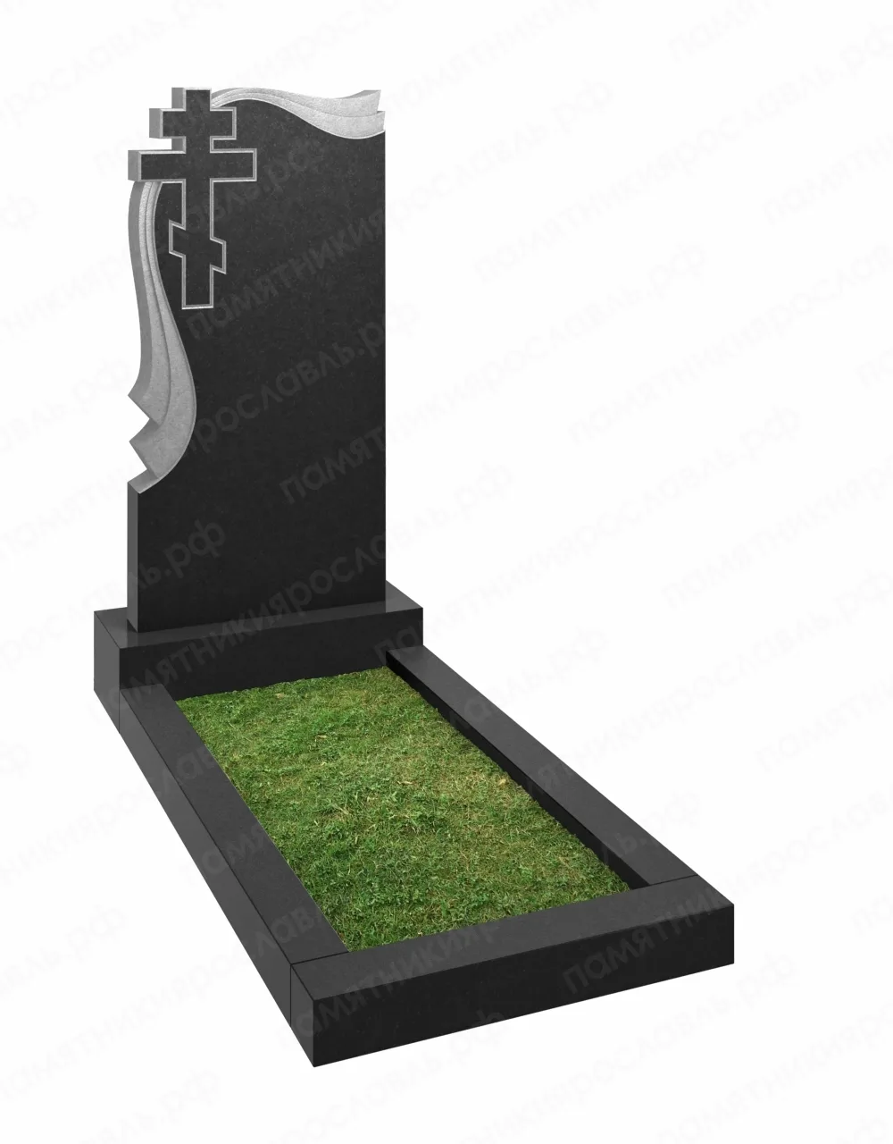 Памятник с крестом из гранита в Ярославле