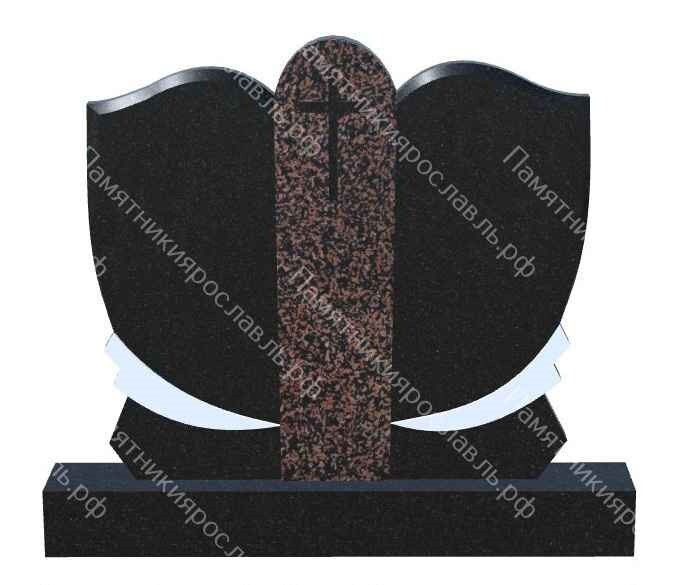 Памятник из гранита комбинированный из цветных гранитов
