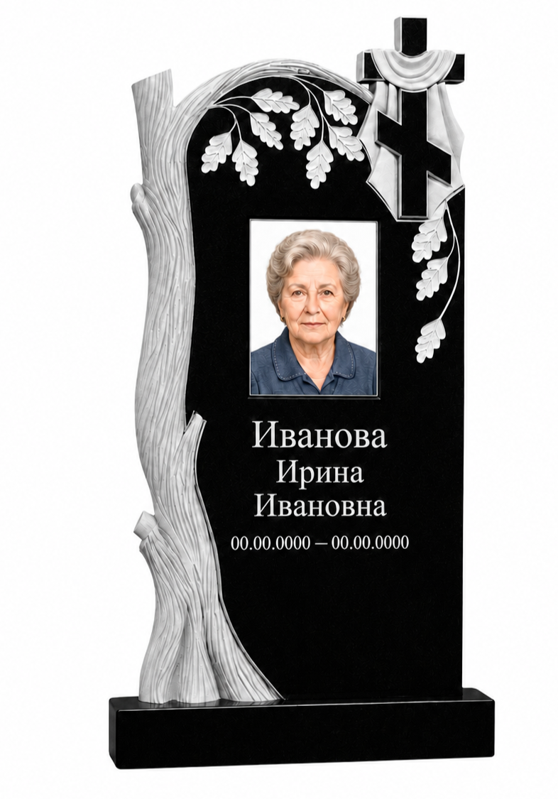 Памятники с деревьями в Ярославле — резные памятники на могилу