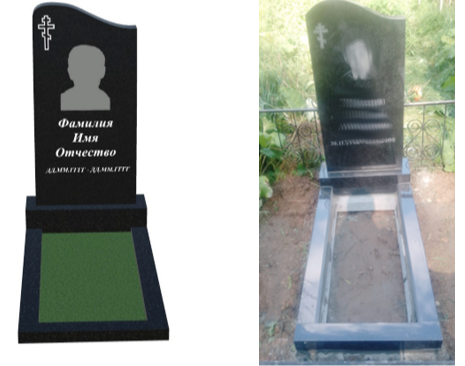 Резной памятник на могилу Памятник с гравировкой портрета