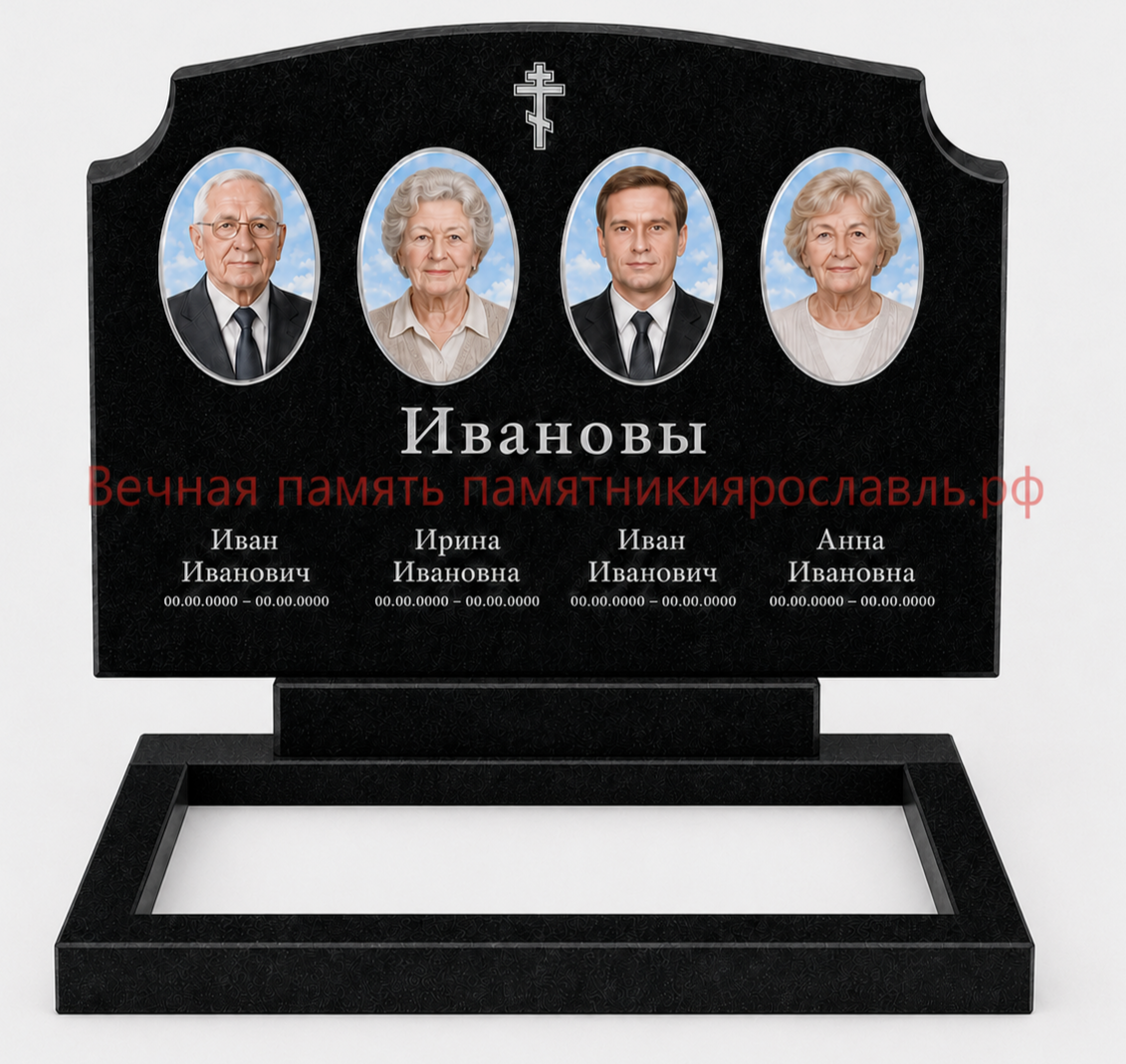 Гранитный памятник на 4х