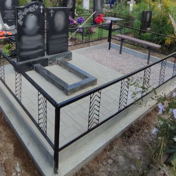 Облагораживание могилы Готовая работа по макету. Благоустройство захоронения на Осташинском кладбище