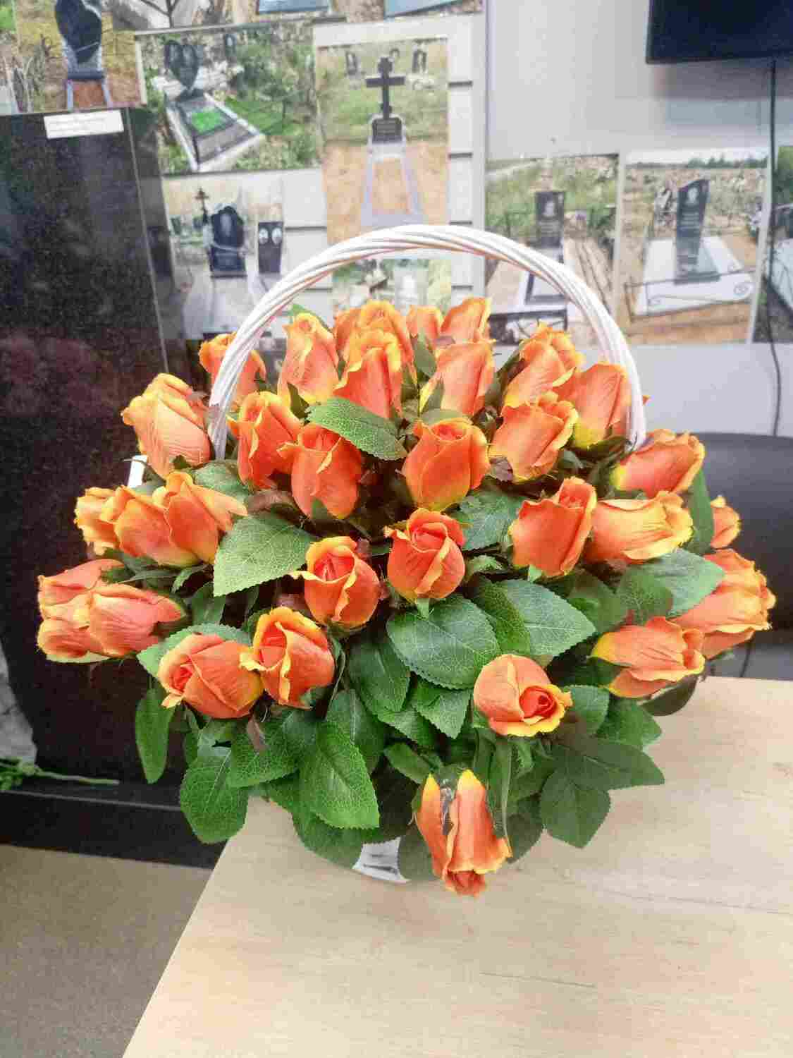 Корзинка "Розы бутон"